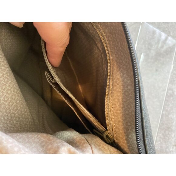 Brighton Black Pebbled Leather Shoulder Bag Braided Strap & Zebra Print Wallet - Picture 10 of 16